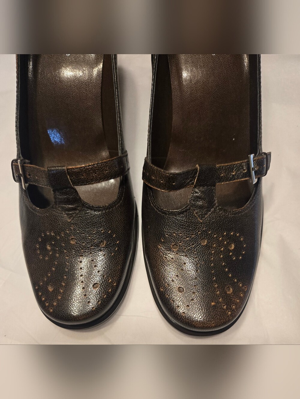 Franco Sarto Vintage Y2K Dark Brown Mary Jane Heels - Size 8.5